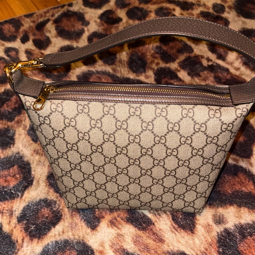 Gucci Beige GG supreme ophidia mini shoulder bag